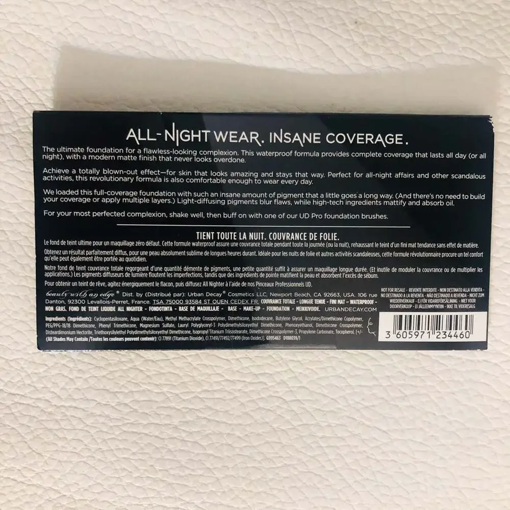 Urban Decay All Nighter Foundation 4pods